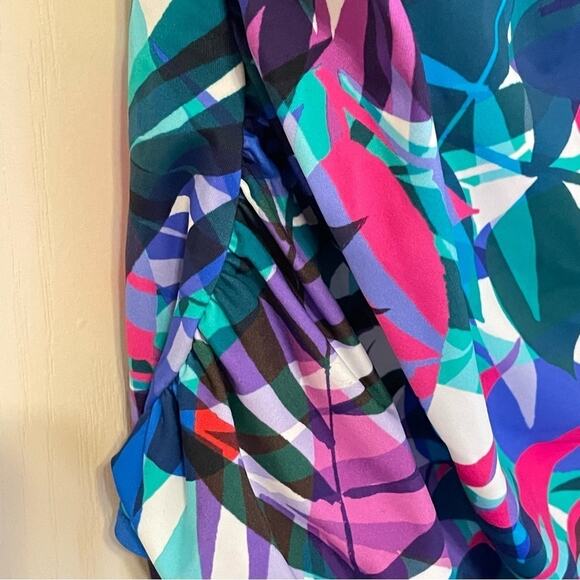 Swim‎ Solutions Waist Minimizer Tropical Print One piece Swimsuit NWT Size 18 - Picture 4 of 10